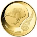 10 Dollars (Icons of New Zealand - Kiwi and silver fern)