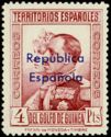 King Alfonso XIII and Queen overprinted "Republica espanola"