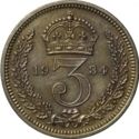 3 Pence (George V, Modified Head)