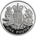 1 Pound (Royal Arms - Silver Piedfort)