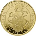 100 Pounds (The Queen's Beasts, Unicorn of Scotland - Gold)