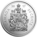 50 Cents (Coat of Arms of Canada, Maple-leaf Mark)