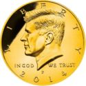 50 Cents / Half Dollar (Kennedy - Gold Plated)