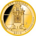 25 Cents / Quarter (Hot Springs - Gold Plated)