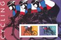 Tour of China '96 silver overprint on Cycling souvenir sheet