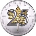 5 Dollars (Maple Leaf, 25th Anniversary)