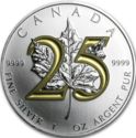 5 Dollars (Maple Leaf, 25th Anniversary)