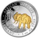 100 Shillings (African Wildlife - Elephant - Gilded)