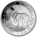 200 Shillings (African Wildlife - Elephant 2 Oz.)