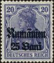 overprint on "Germania"
