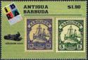 Caroline Islands 1901 Yacht Type 5pf and 20pf Stamps