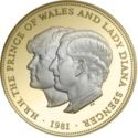 25 Pence (Wedding of Prince Charles & Diana - Gold plated edition)