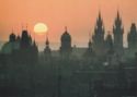 Prague. Sunset over towers