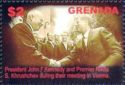 Kennedy and Krushchev shaking hands