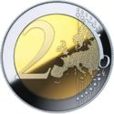 2 Euro (150 Years Public Security. Coloured)