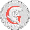 1 Dollar (Letter G - Gecko)