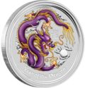 1 Dollar (Year of the Dragon - colored purple and yellow)