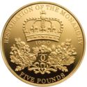 5 Pounds (Restoration of the The Monarchy - Gold)