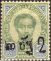 King Chulalongkorn, surcharged