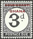 Large Centre Numeral, overprinted Ghana