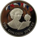 50 Pence (Queen's Golden Jubilee - CuNi - Color)
