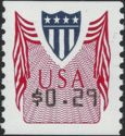 Flag and Shield CVP horizontal coil stamp