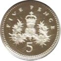 5 Pence (25th Anniversary of Decimal Currency - Silver edition)