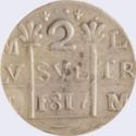 2 Reales (Macuquina. Royalist/Republican coinage)