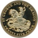 25 Pence (St. George and the Dragon - Gold)