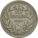 20 Centavos (large 20 - w/o O. Roty)