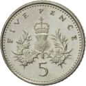 5 Pence (Crowned Thistle)