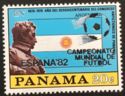 Bolivar and Argentine Flag Overprinted in silver Type VIII