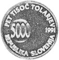 5,000 Tolarjev (1st Anniversary of Independence)
