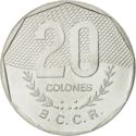20 Colones (relief on ribbons)