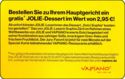 jolie Gratis Dessert - Vapiano