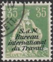 Helvetia with Sword overprinted "S.d.N. Bureau international