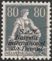 Helvetia with Sword (BIT/ILO overprint)