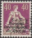 Helvetia with Sword (BIT/ILO overprint)
