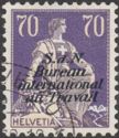 Helvetia with Sword (BIT/ILO overprint)