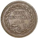 5 Centimes (Cinq - Large head)