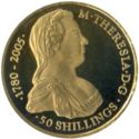 50 Shillings (225th Death year of Empres / Queen Maria Theresia)