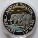 100 Shillings (African Wildlife - Elephant - colored)