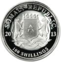 100 Shillings (1 ounce - Elephant High Relief)