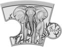 2,000 Shillings (12th ann. of the Somali Elephant - 100 Sh 2004)