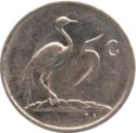 5 Cents (3rd President Nicolaas Diederichs - Afrikaans - Engl.)