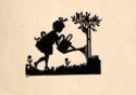 Self Made Postcard - Girl watering the Tree