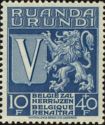 Heraldic lion and V (Victory) - bilingual Priority Dutch