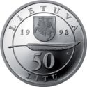 50 Litų (200th anniv. birth of Adam Mickiewicz)