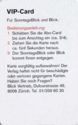 Blick. VIP-card