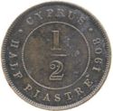 ½ Piastres (½ within beaded circle)